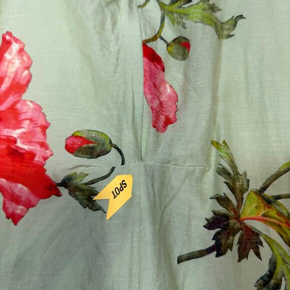 LK Bennett Kristen Pistachio Poppy Print
Cotton-Silk Backless Dress Size 2 - Picture 7 of 8